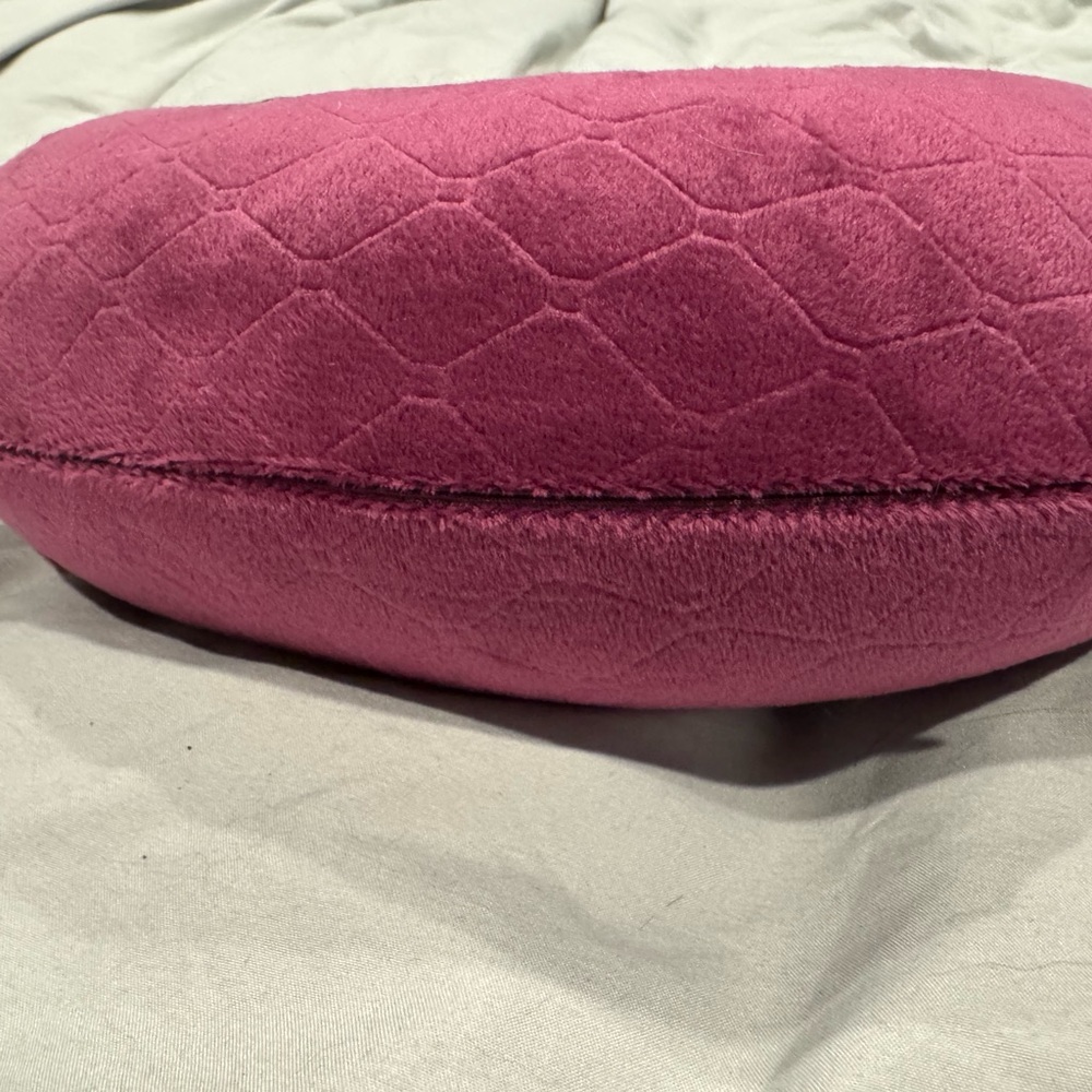Luxurious Maroon Travel Pillow and Eye Mask Set - Picture 2 of 2